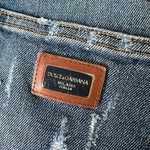 Mint ⭐️ Dolce&Gabbana Women’s Logo Mid-rise Jeans Sz 42/ 6US